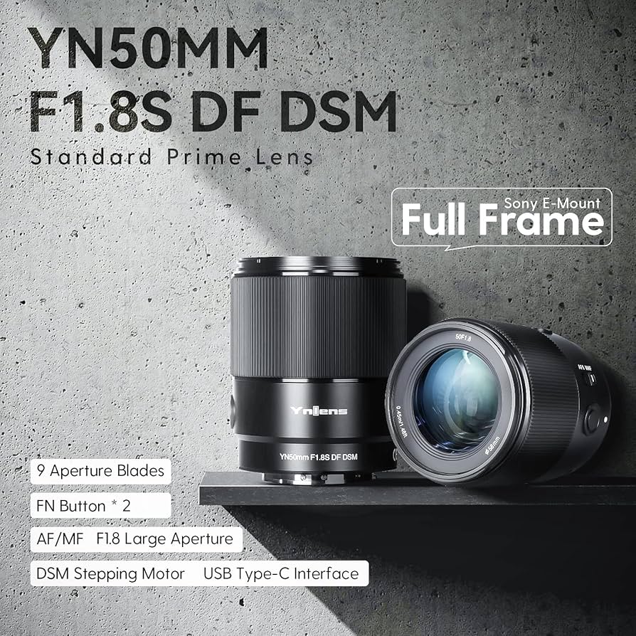 Amazon.com : Yongnuo YN50MM F1.8S Lens for Sony E Mount, F1